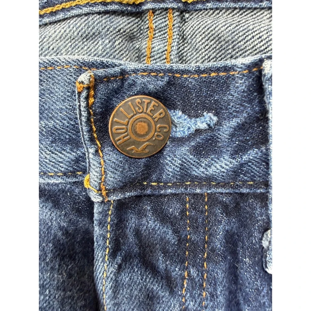 Hollister Mens Slim Straight Medium Wash Denim Jeans 28x30 Casual Skater y2k